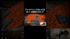 ブランチマイニングで拾った石を使って、伏線回収するせいや #イニミニ切り抜き #shorts  #マイクラ