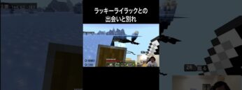 ラッキーライラックとの出会いと別れ  #イニミニ切り抜き #shorts #マイクラ